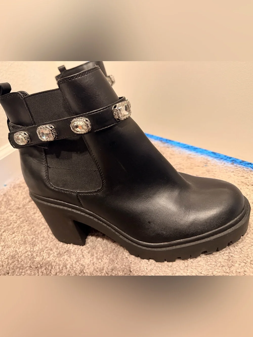 Torrid NEW Never Worn Black Embellished Ankle Boots – Size 11